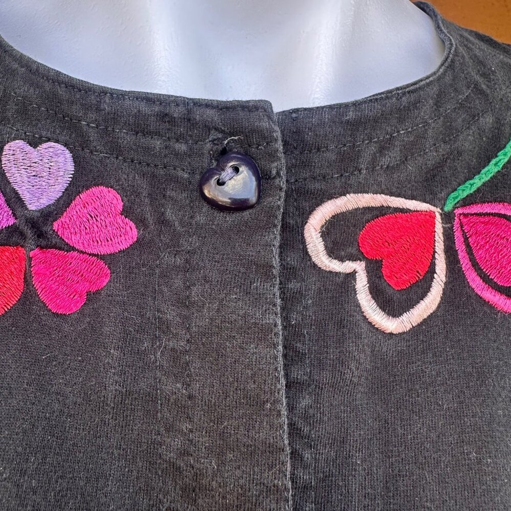 VIntage Michael Simon Lite Embroidered Black Button Down Floral Shirt Size S - Picture 6 of 10